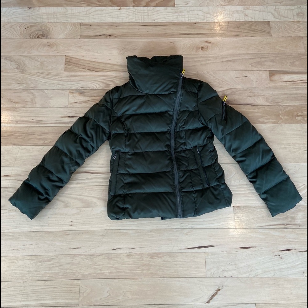 Andrew Marc Olive Green Puffer Coat - XS
